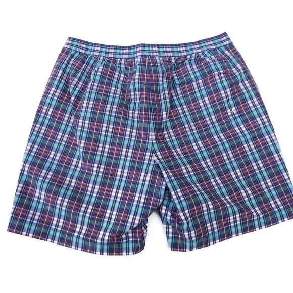 Brooks Brothers 346 Swim Trunks Shorts Plaid Mesh Liner Pockets Logo L 8inch - Picture 3 of 8